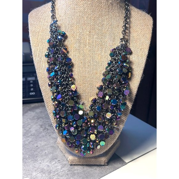 Necklace and earring set, glam style - Picture 3 of 5